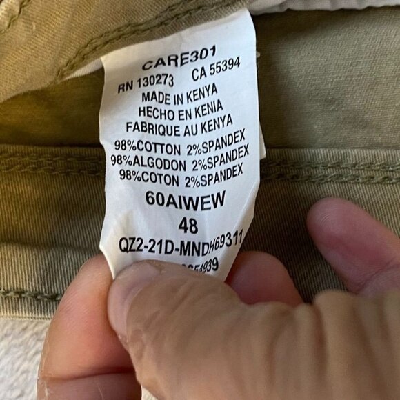 Wrangler Mens Khaki Cargo Shorts Size 48 Cotton Blend Durable - Picture 7 of 13